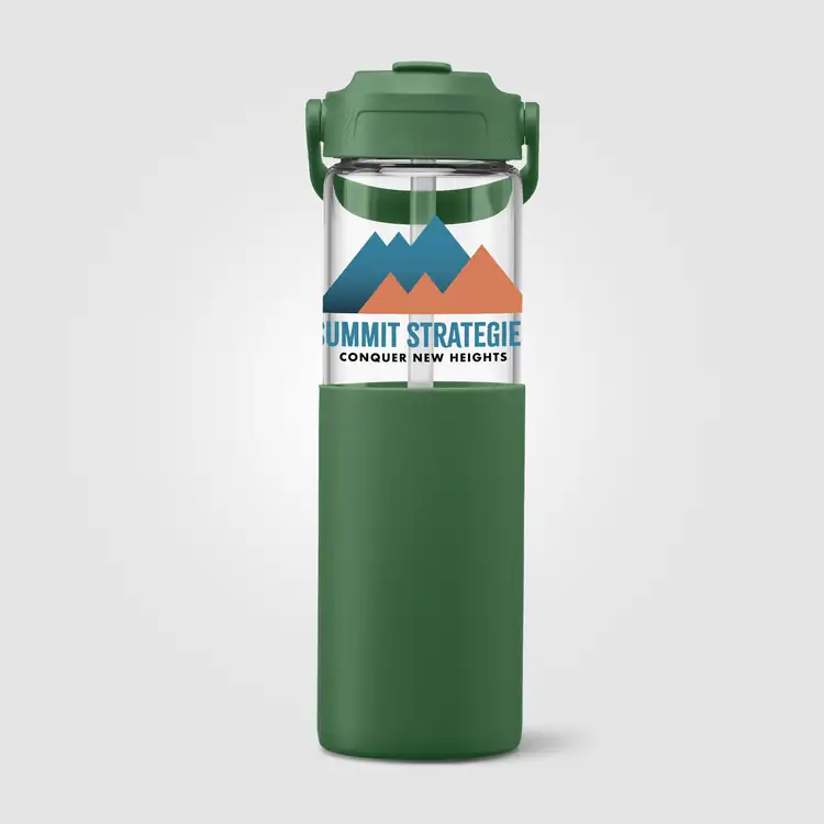 Juno Glass Bottle with Silicone Sleeve and Straw 22 oz #8