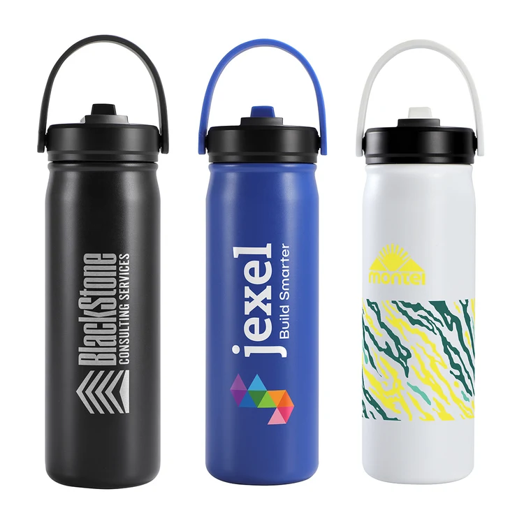 Bouteille Lennon 20 oz écologique isotherme avec couvercle à paille