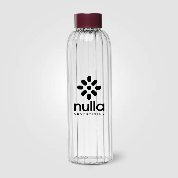 Linea Ridged Borosilicate Glass Bottle with Coloured Lid 21 oz #3
