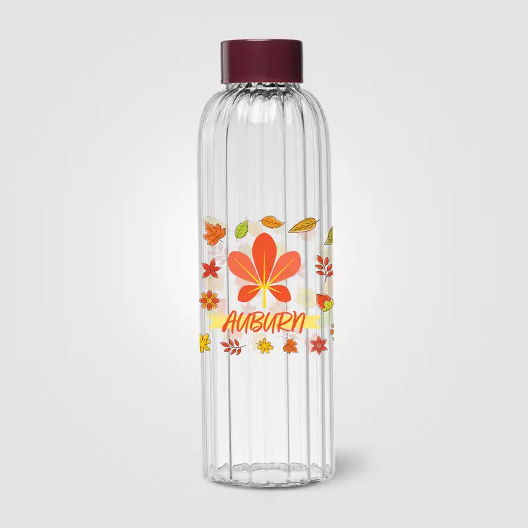 Linea Ridged Borosilicate Glass Bottle with Coloured Lid 21 oz #4