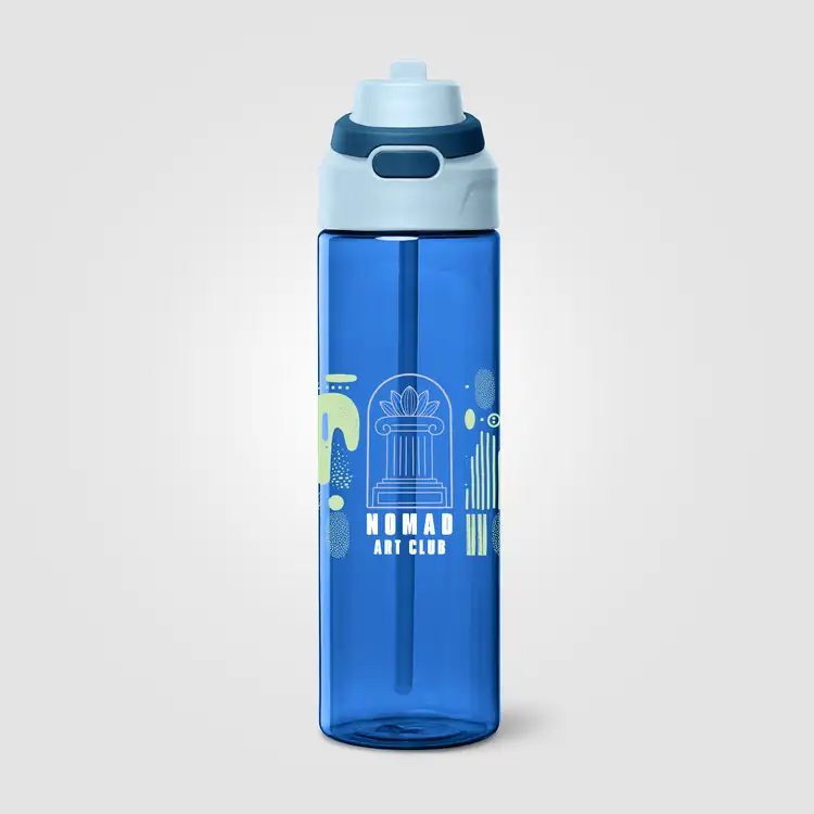 Lynk rPET Bottle with Straw and Flip-Top Lid 28 oz #15