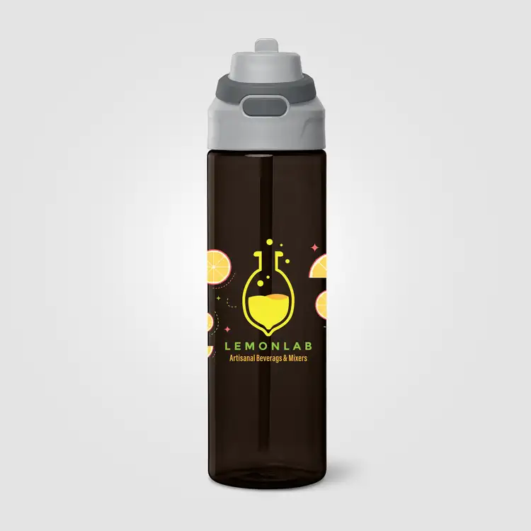 Lynk rPET Bottle with Straw and Flip-Top Lid 28 oz #19