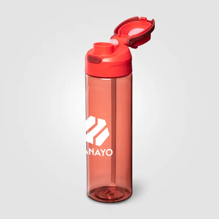 Lynk rPET Bottle with Straw and Flip-Top Lid 28 oz #6