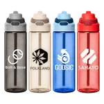 Bouteille Lynk en rPET avec paille et couvercle rabattable 28 oz