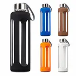 Pure Glass Bottle 17 oz with Silicone Sleeve