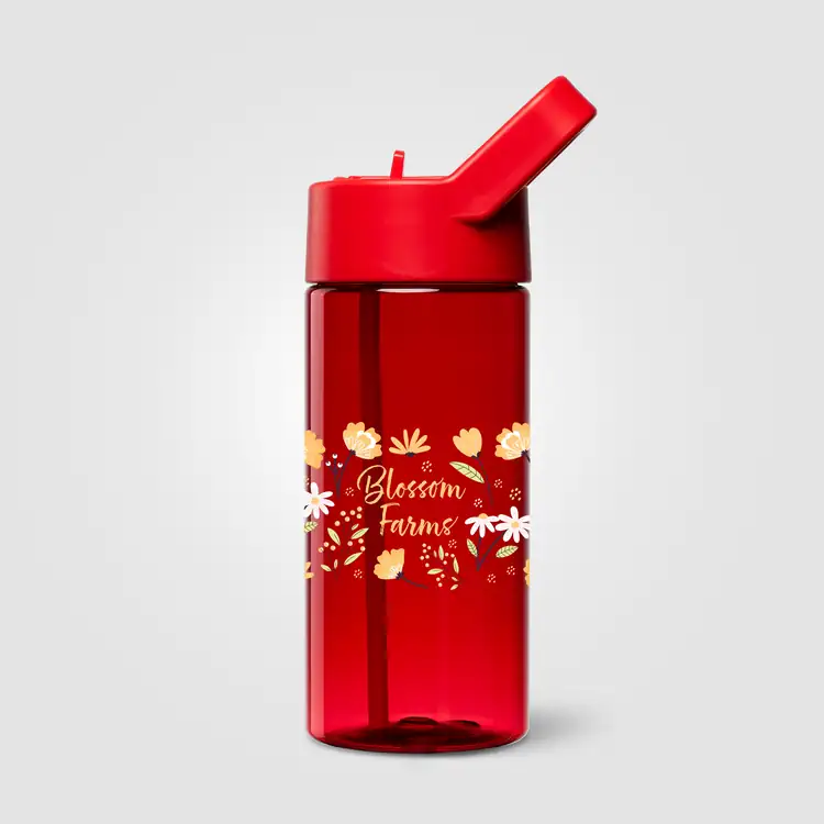 Bouteille Reservoir en plastique recyclé avec paille relevable 40 oz #12