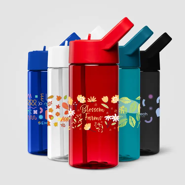 Bouteille Reservoir en plastique recyclé avec paille relevable 40 oz #2