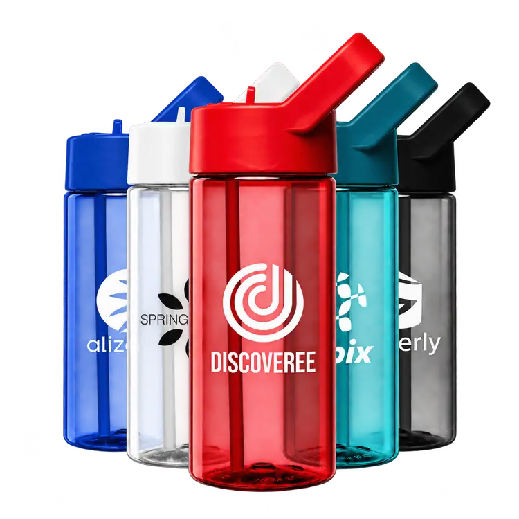 Bouteille Reservoir en plastique recyclé avec paille relevable 40 oz