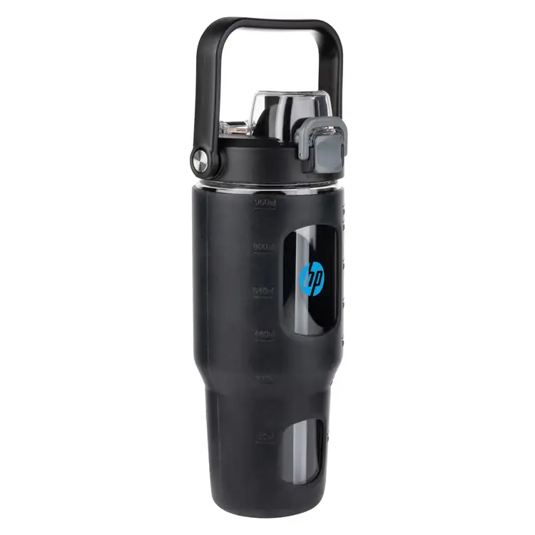 Bouteille Turbo 32 oz en verre borosilicaté avec paille #4