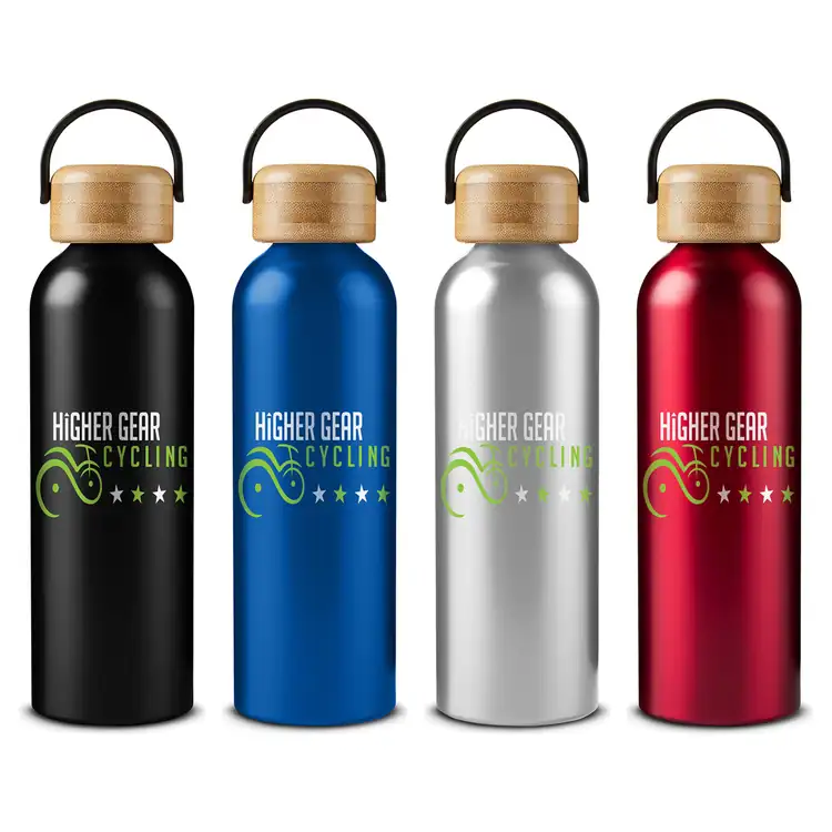 Vigor Aluminum Bottle with Bamboo Lid