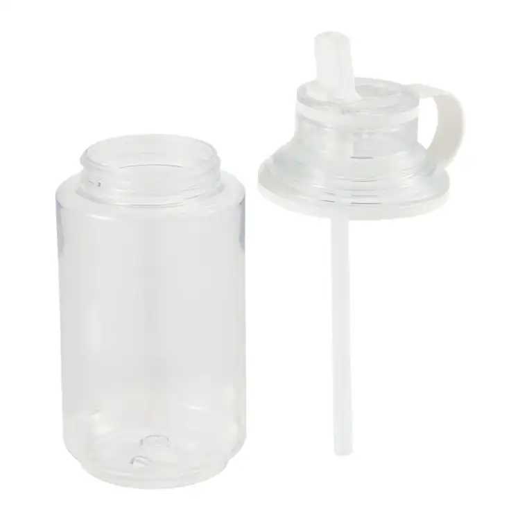 Bouteille Zach en PET recyclé avec paille #2