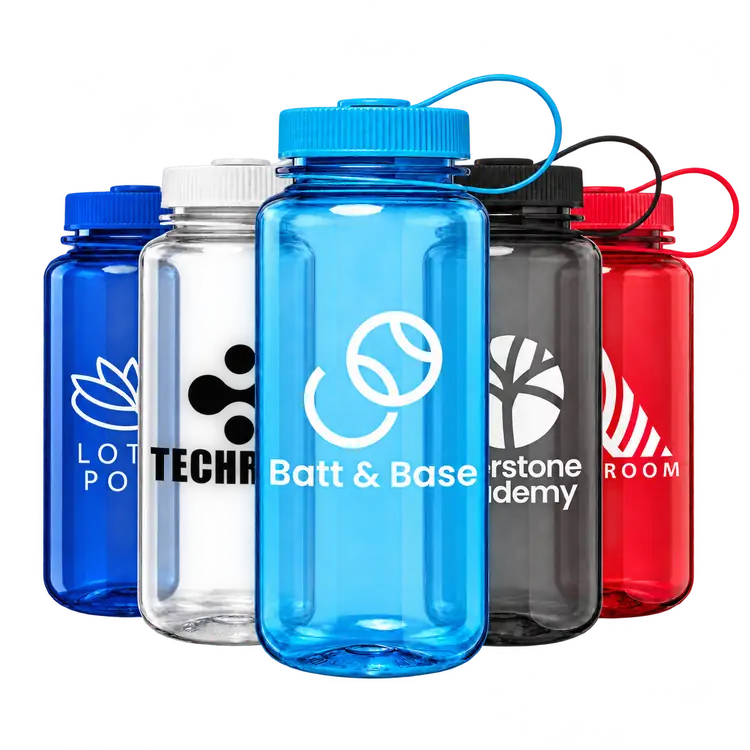 Bouteille de sport Otto en plastique recyclé avec bouchon attaché 30 oz