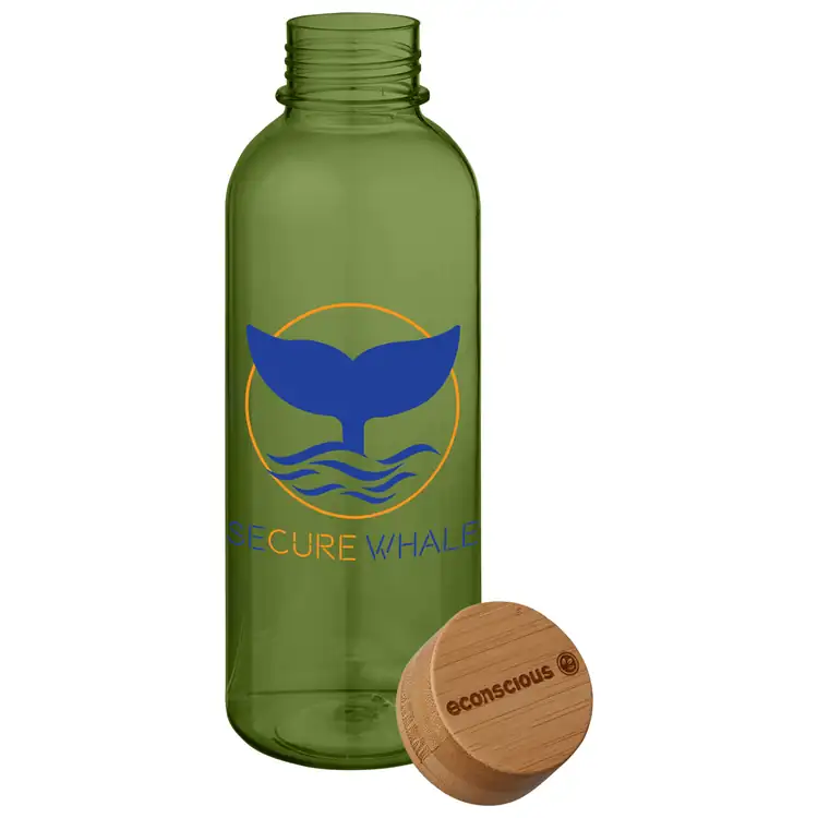 Recycled PET Bottle with Bamboo Lid #6