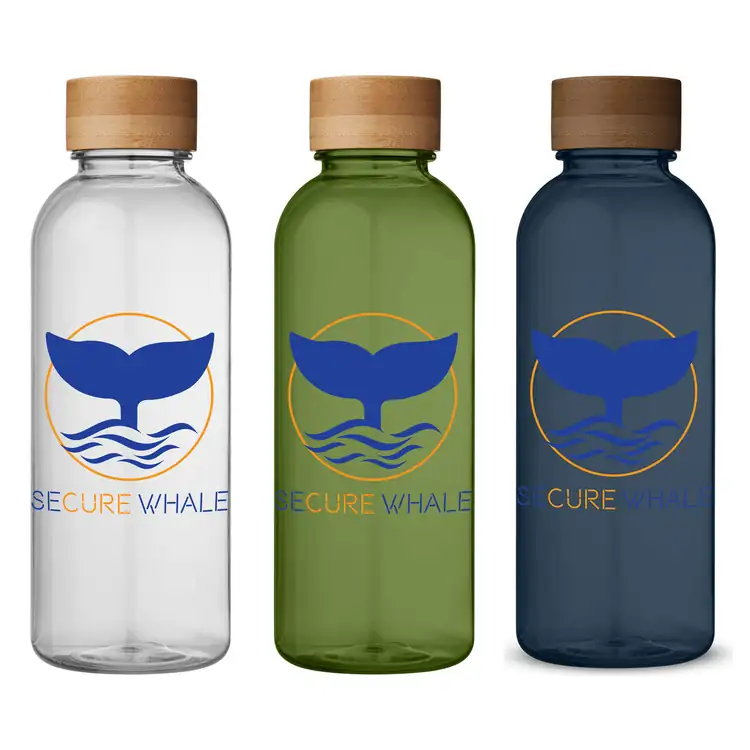 Recycled PET Bottle with Bamboo Lid