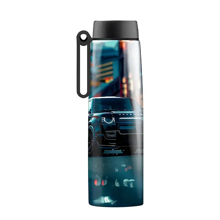 Bouteille isolée 17 oz en acier inoxydable recyclé avec poignée #2
