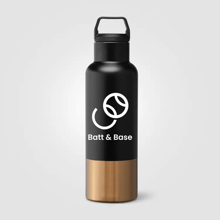 Aurelia Recycled Stainless Steel Vacuum Bottle with Gold Accents 21 oz #13