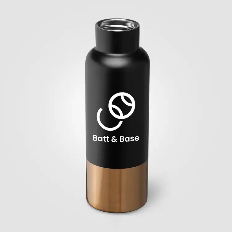 Aurelia Recycled Stainless Steel Vacuum Bottle with Gold Accents 21 oz #16