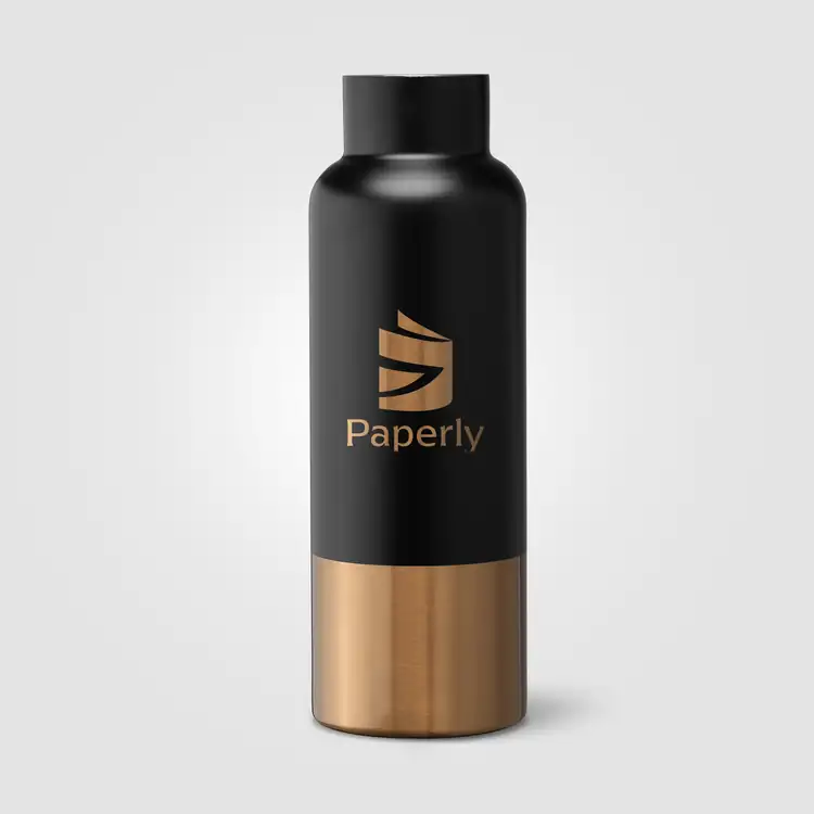 Aurelia Recycled Stainless Steel Vacuum Bottle with Gold Accents 21 oz #5