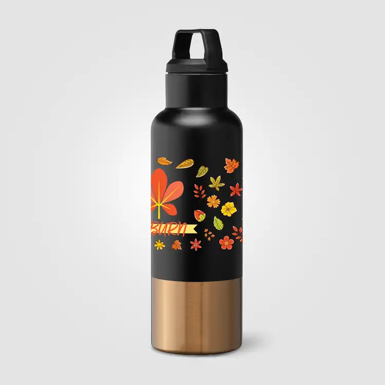 Aurelia Recycled Stainless Steel Vacuum Bottle with Gold Accents 21 oz #8