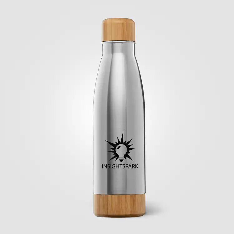 Ibiza Bamboo Stainless Steel Vacuum Bottle with Bamboo Lid and Base 21 oz #15