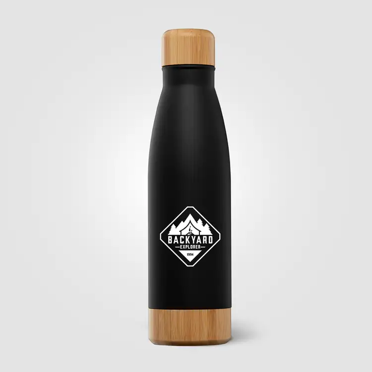 Ibiza Bamboo Stainless Steel Vacuum Bottle with Bamboo Lid and Base 21 oz #19