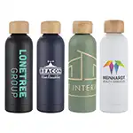 Lexi 17 oz Eco-Friendly Vacuum Stainless Steel Bottle with Bamboo Lid