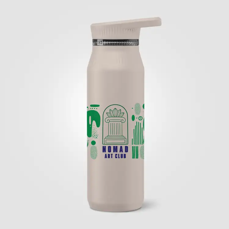 Bouteille isotherme Majesty en acier inoxydable recyclé à double couvercle 25 oz #9