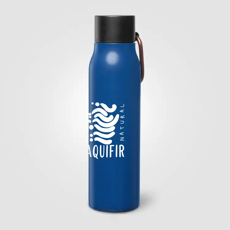 Strata Recycled Stainless Steel Vacuum Bottle with Carabiner 18 oz #12