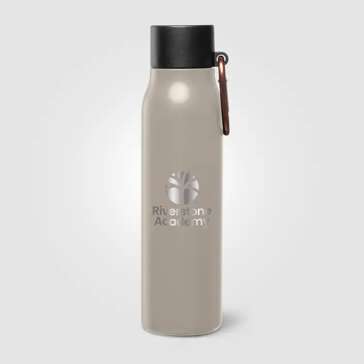 Strata Recycled Stainless Steel Vacuum Bottle with Carabiner 18 oz #14