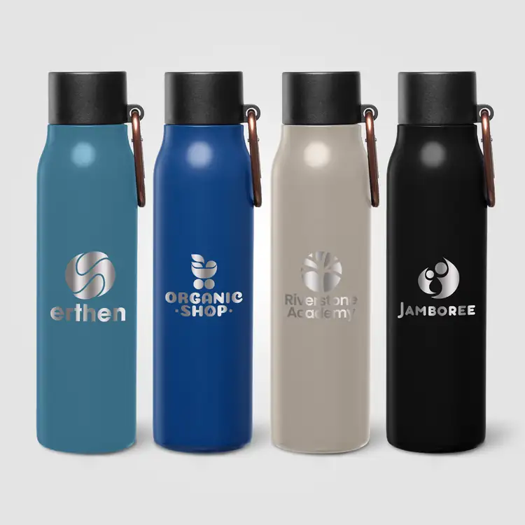 Strata Recycled Stainless Steel Vacuum Bottle with Carabiner 18 oz #2