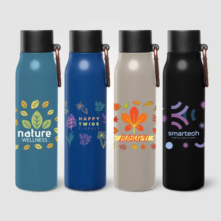 Strata Recycled Stainless Steel Vacuum Bottle with Carabiner 18 oz #3