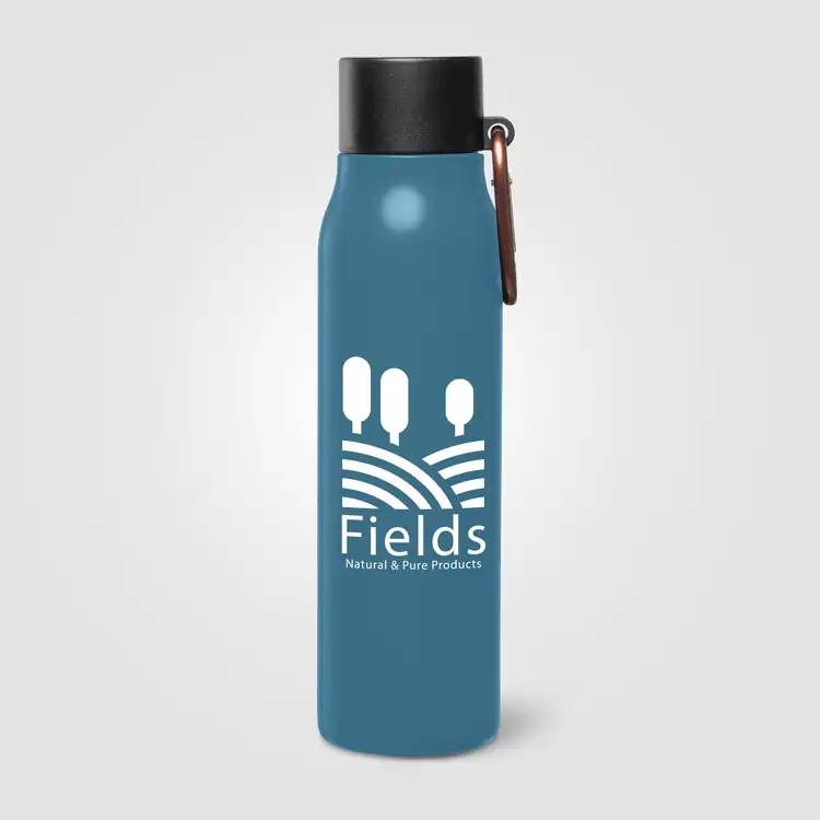 Strata Recycled Stainless Steel Vacuum Bottle with Carabiner 18 oz #4