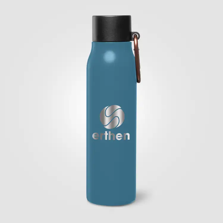 Strata Recycled Stainless Steel Vacuum Bottle with Carabiner 18 oz #5