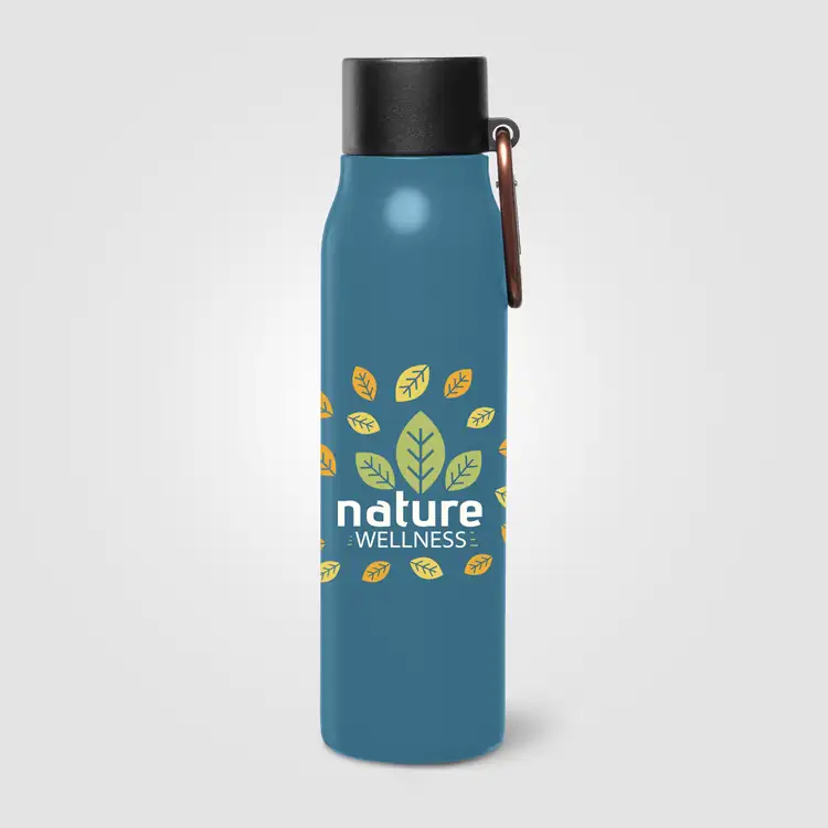 Strata Recycled Stainless Steel Vacuum Bottle with Carabiner 18 oz #6