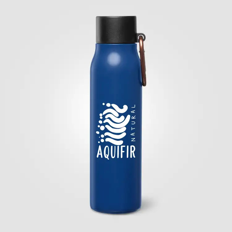 Strata Recycled Stainless Steel Vacuum Bottle with Carabiner 18 oz #7