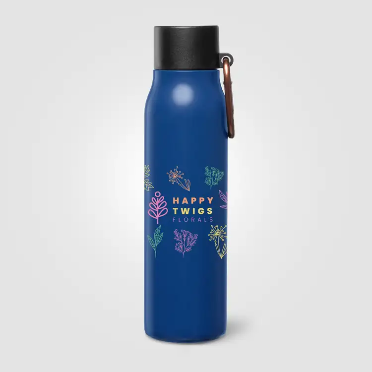 Strata Recycled Stainless Steel Vacuum Bottle with Carabiner 18 oz #9