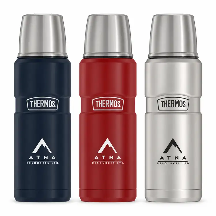 Thermos King Insulated Beverage Bottle 16 oz with Cup