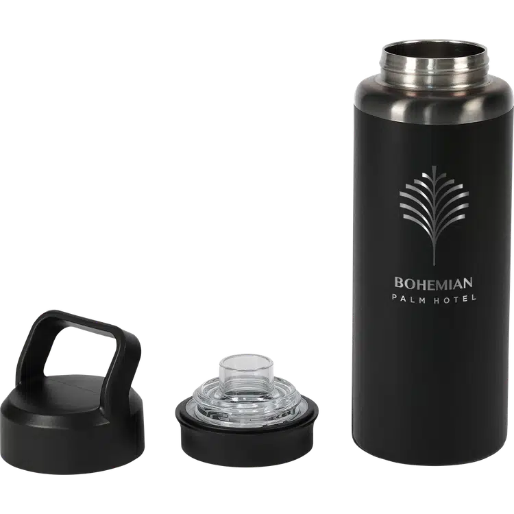 28oz Urban Peak Black Chrome Dual Top Vacuum Water Bottle #3