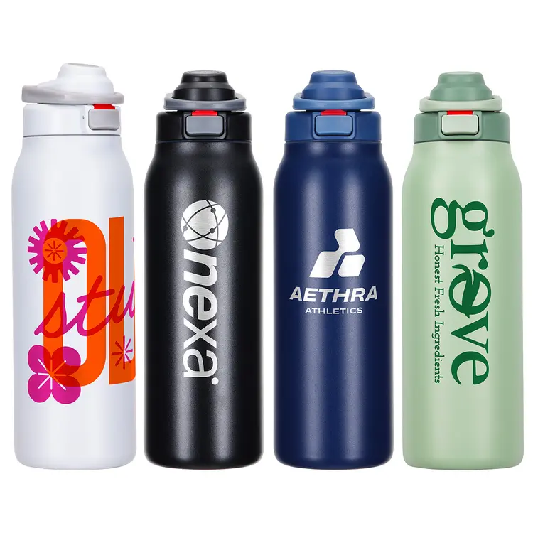 SENSO Mission 32 oz Eco-Friendly 2 in 1 Sip & Chug Duoflow Vacuum Insulated Bottle
