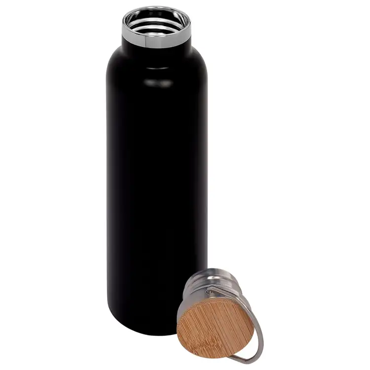 Stainless Steel Vacuum Bottle with Bamboo Lid #6