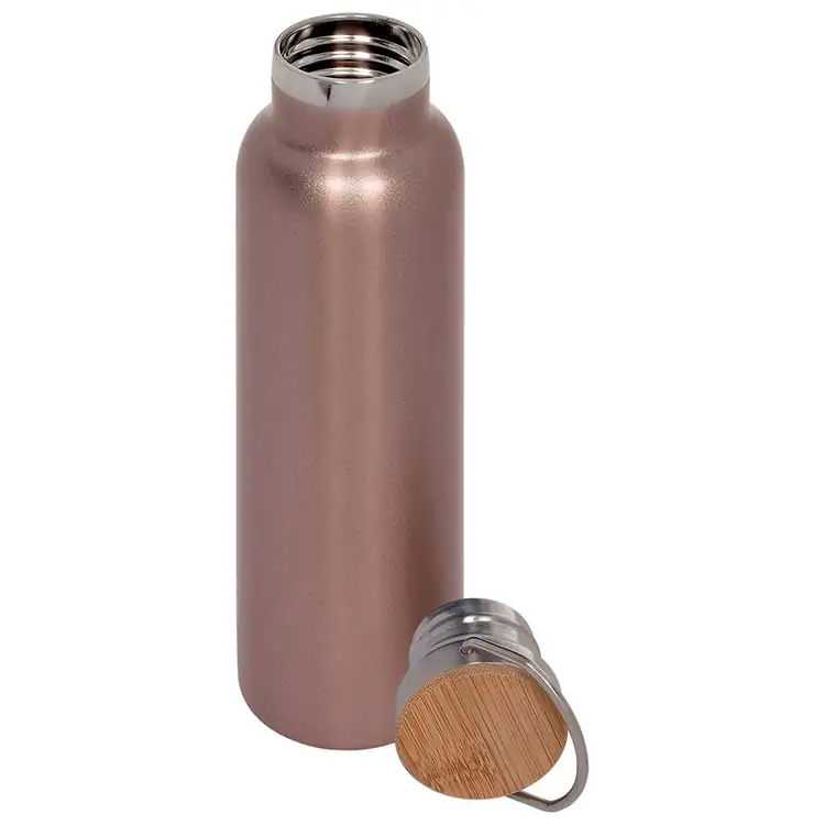 Stainless Steel Vacuum Bottle with Bamboo Lid #8