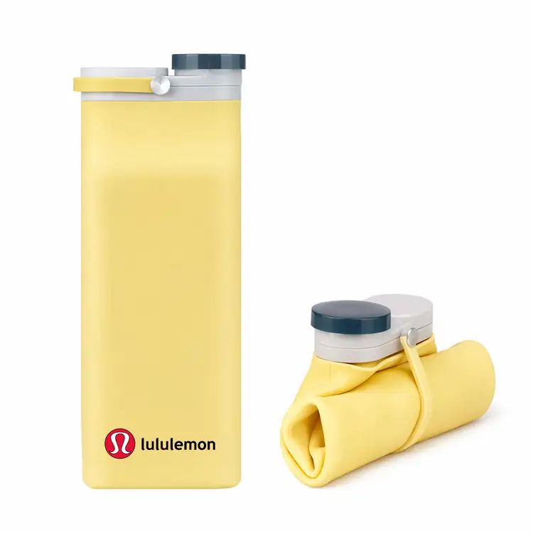 Bouteille pliable 20 oz en silicone avec paille #5