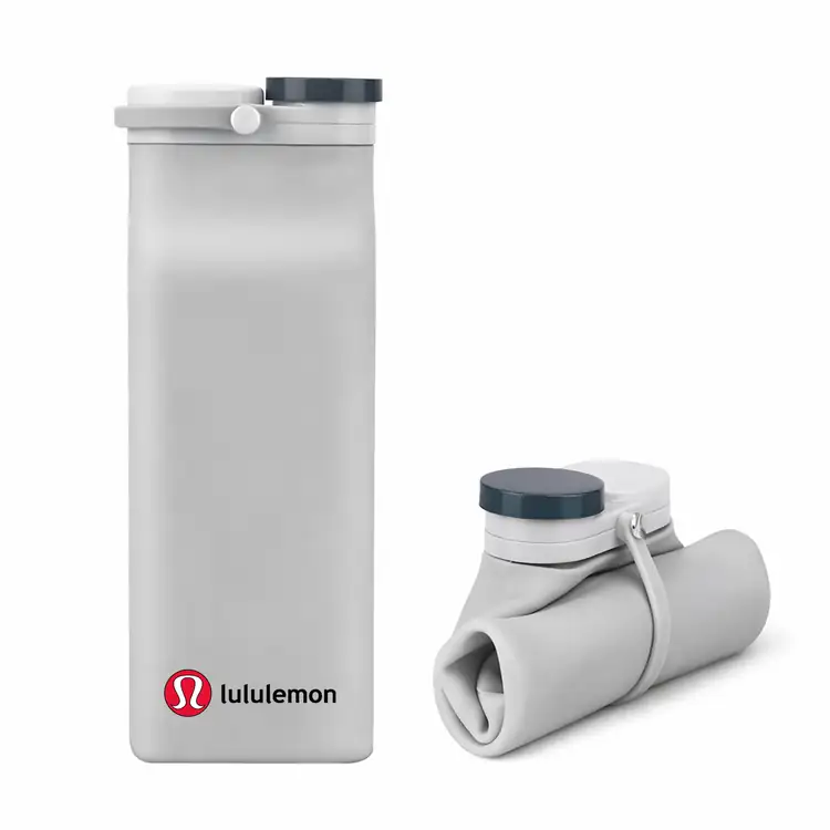 Bouteille pliable 20 oz en silicone avec paille #6