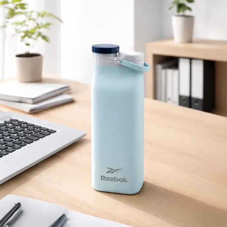 Bouteille pliable 20 oz en silicone avec paille #7