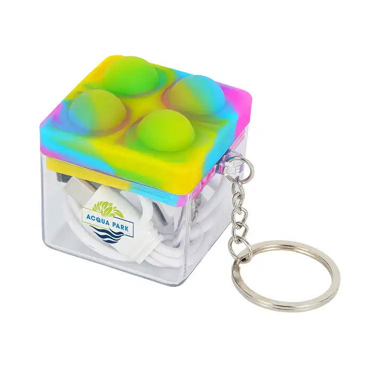 Câble de chargement Push Pop avec porte-clés et nettoyant pour écran #4