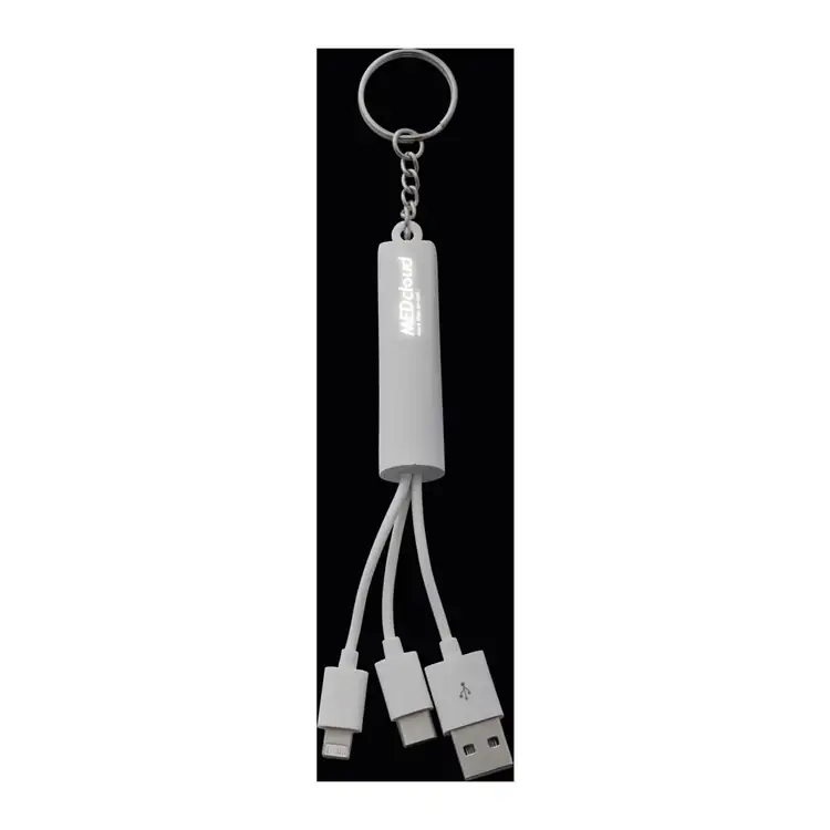 Câble de recharge Route à logo lumineux et porte-clés #3