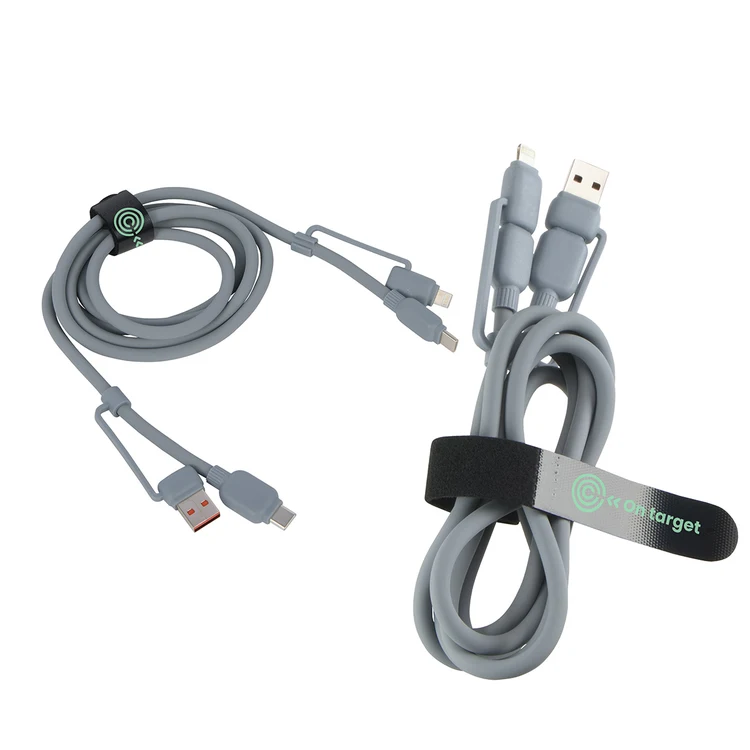 Câble de recharge Torque Flex 4-en-1 60 W PD en silicone de 59 po #6