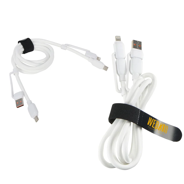 Câble de recharge Torque Flex 4-en-1 60 W PD en silicone de 59 po #8