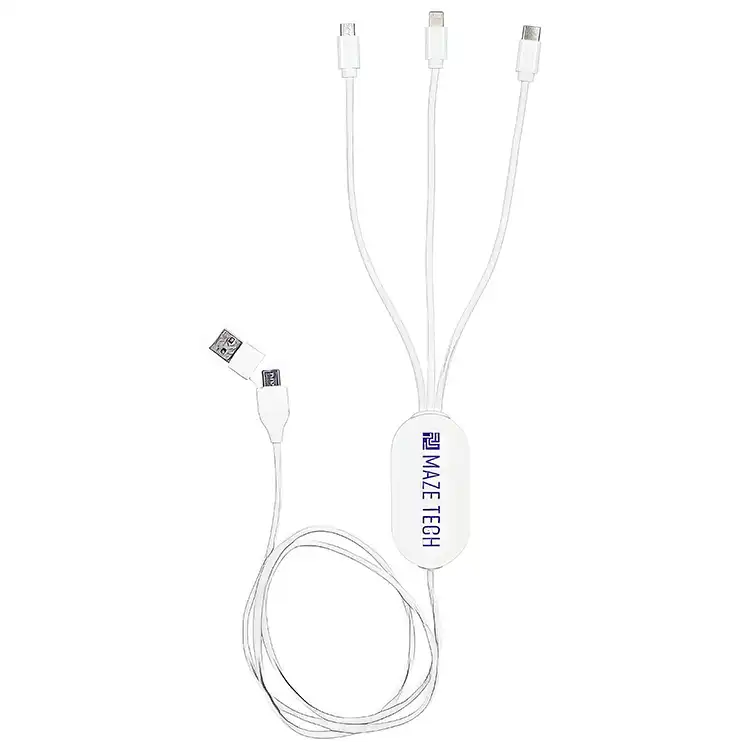 Câble de recharge Triumph 3-en-1 avec concentrateur USB à 4 ports et boîtier recyclé #6