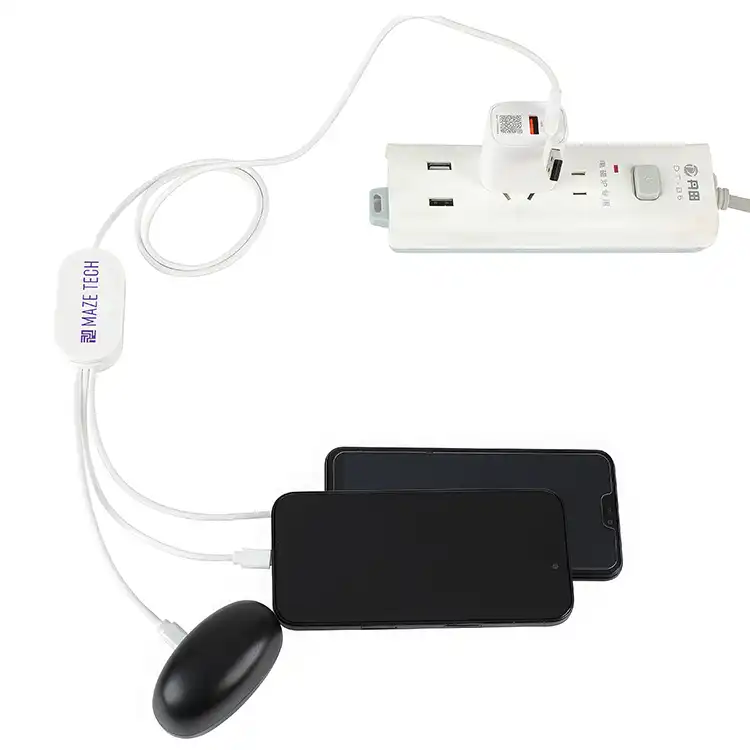 Câble de recharge Triumph 3-en-1 avec concentrateur USB à 4 ports et boîtier recyclé #7